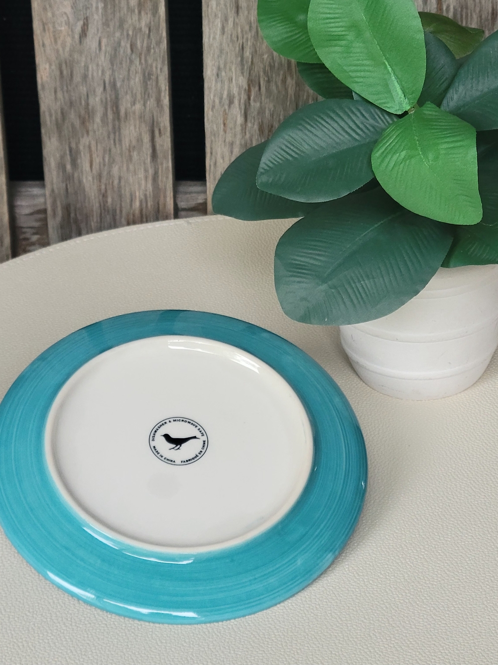 Anthropologie La Boheme Turquoise Swirl Ceramic Candle Holder - Picture 5 of 6